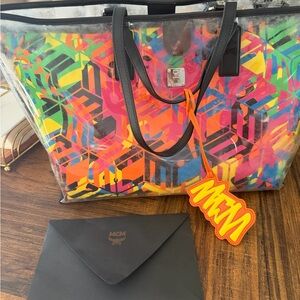 MCM Vibrant Multicolor Tote Bag